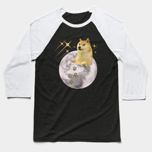 DOGE on the Moon - Dogecoin - Crypto - Cryptocurrency Baseball T-Shirt